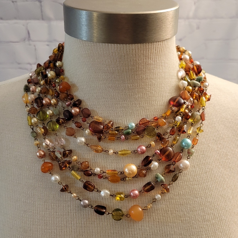 Lia Sophia Layered Beaded Necklace